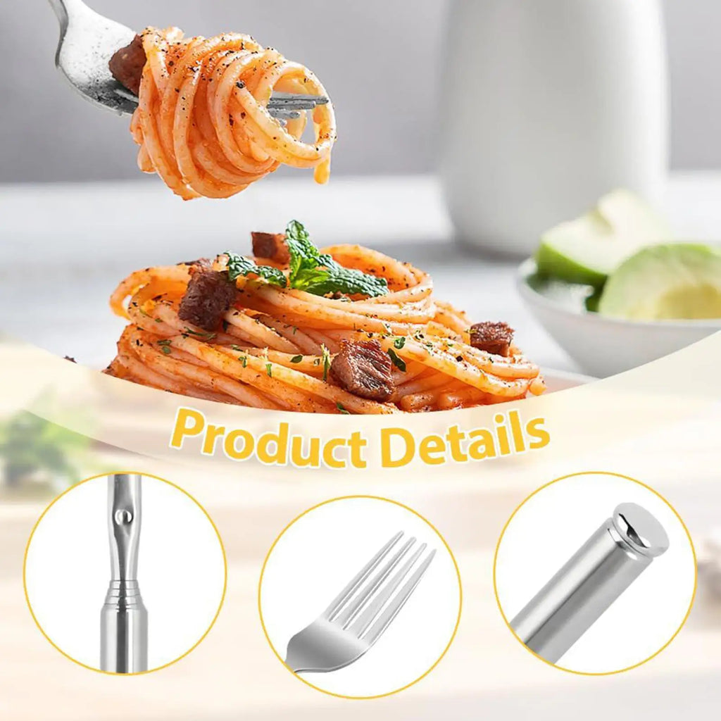 Extended Fork Stainless Steel Non-slip Long Handle Extension Camping Qme