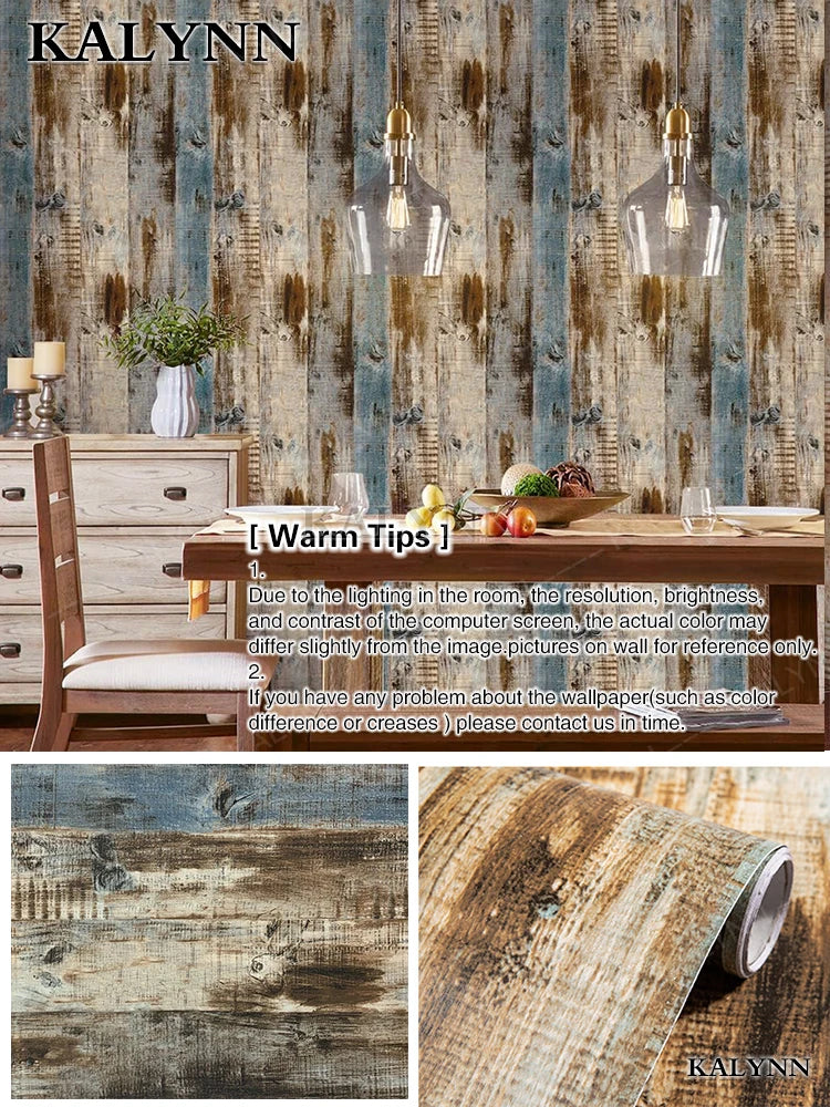 Wood Slat Self Adhesive Wallpaper Vinyl Decorative Peel Stick Contact