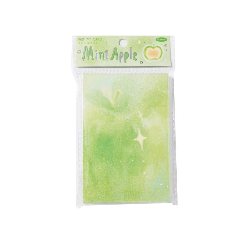 80pcs Fruit Non-sticky Notes Lined Memo Pads Check to Do List Shopping Daily Weekly Planner Notepad Korean Stationery Agenda Qme B2