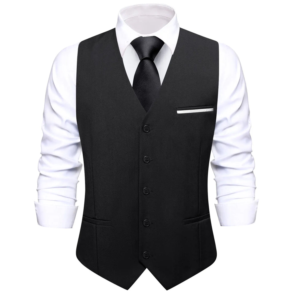 Slim Single Waistcoat Green or Yellow or Apricot or Pink or Black Blue Sleeveless Simple Formal Daily Vest Qme DPTH-MJDJ3371 M