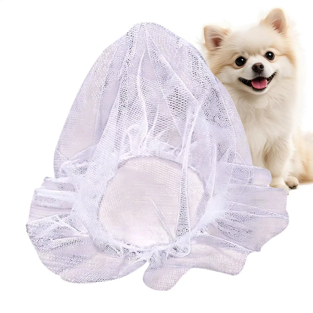 Dog Mouth Cover Breathable Soft Mesh Protector Dog Anti Eating Head Mouth Cover for Small Medium Breed Doggy Kitten Outdoor Home Qme
