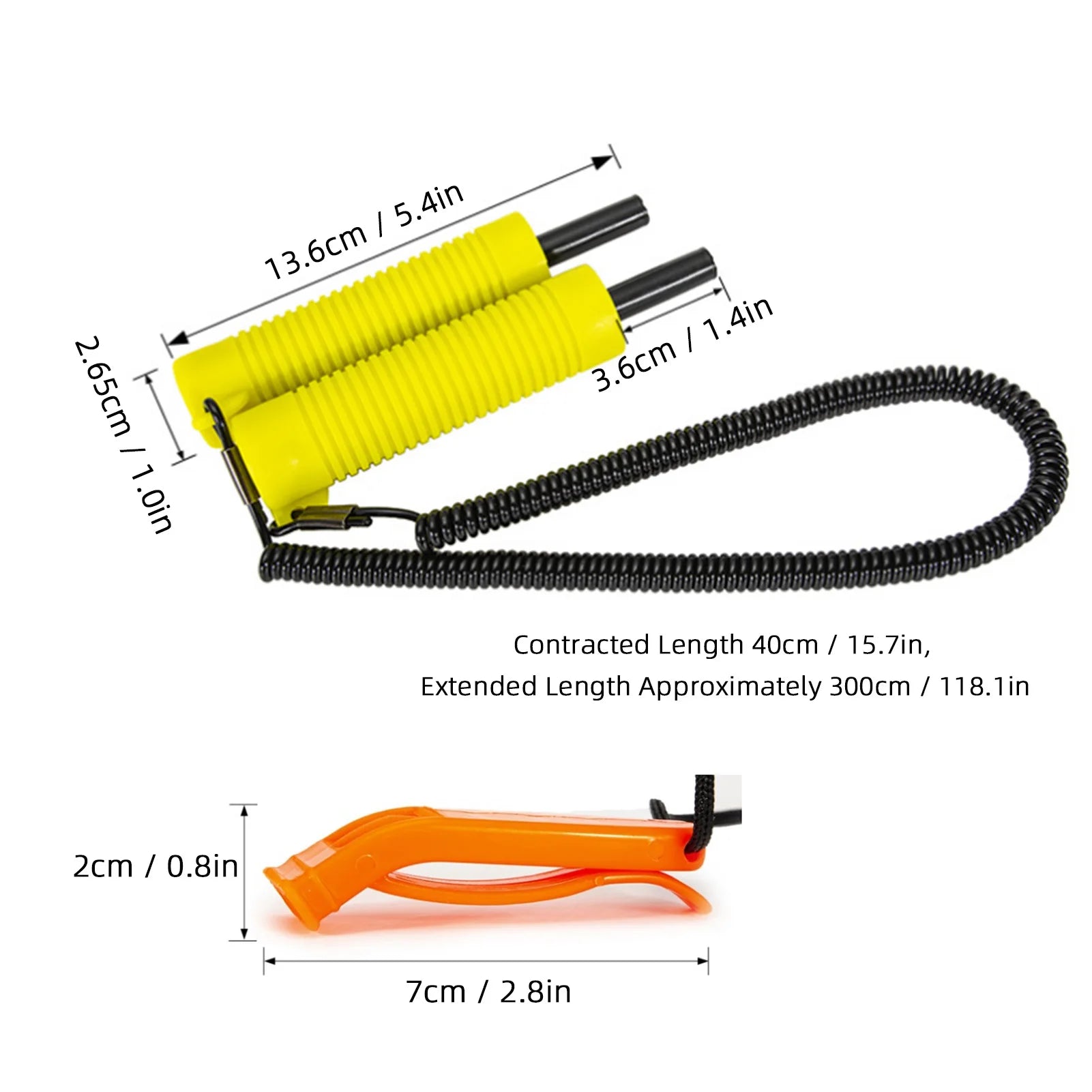 Fishing Ice Auger Retractable Ice Drill with Whistle Protection Set Safe Reliable Long Stretch Rope for Skating Ice Fishing Qme