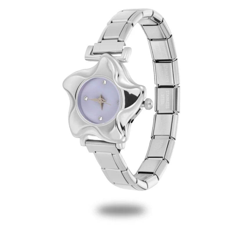 1PC Fashion Stainless Steel Ocean Series Seashell Starfish Watch Bracelet Bangle for Friend Birthday Men's Women's DIY Jewelrys Qme Style 34
