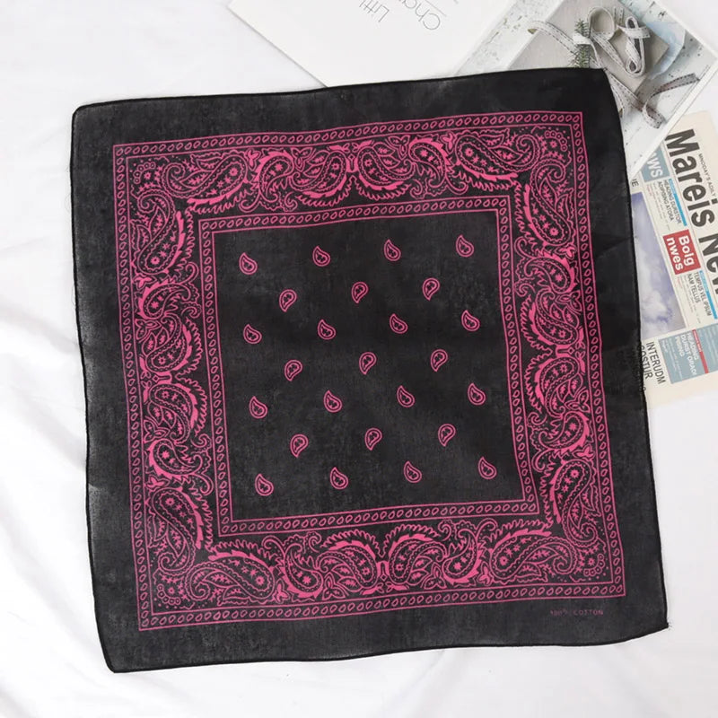 Cotton Cashew Flowers Hip Hop Printed Bandana Men Hijabs Women Qme A-7