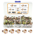 75Pcs 6-10mm Manganese Steel Spring Driven Hose Clamp Low Pressure Air Clamp Fastener Sorting Kit For Pipes, Automobiles Qme Default Title