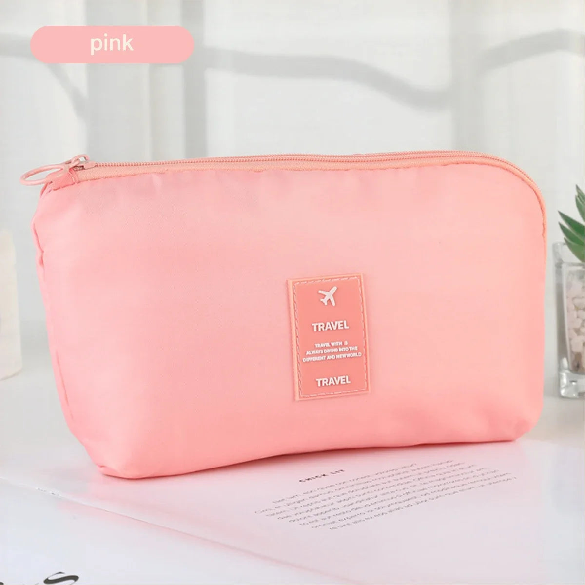 Travel Accessory Cable Bag Portable Digital USB Electronic Organizer Gadget Case Travel Cellphone Charge Mobile Charger Holder Qme Pink