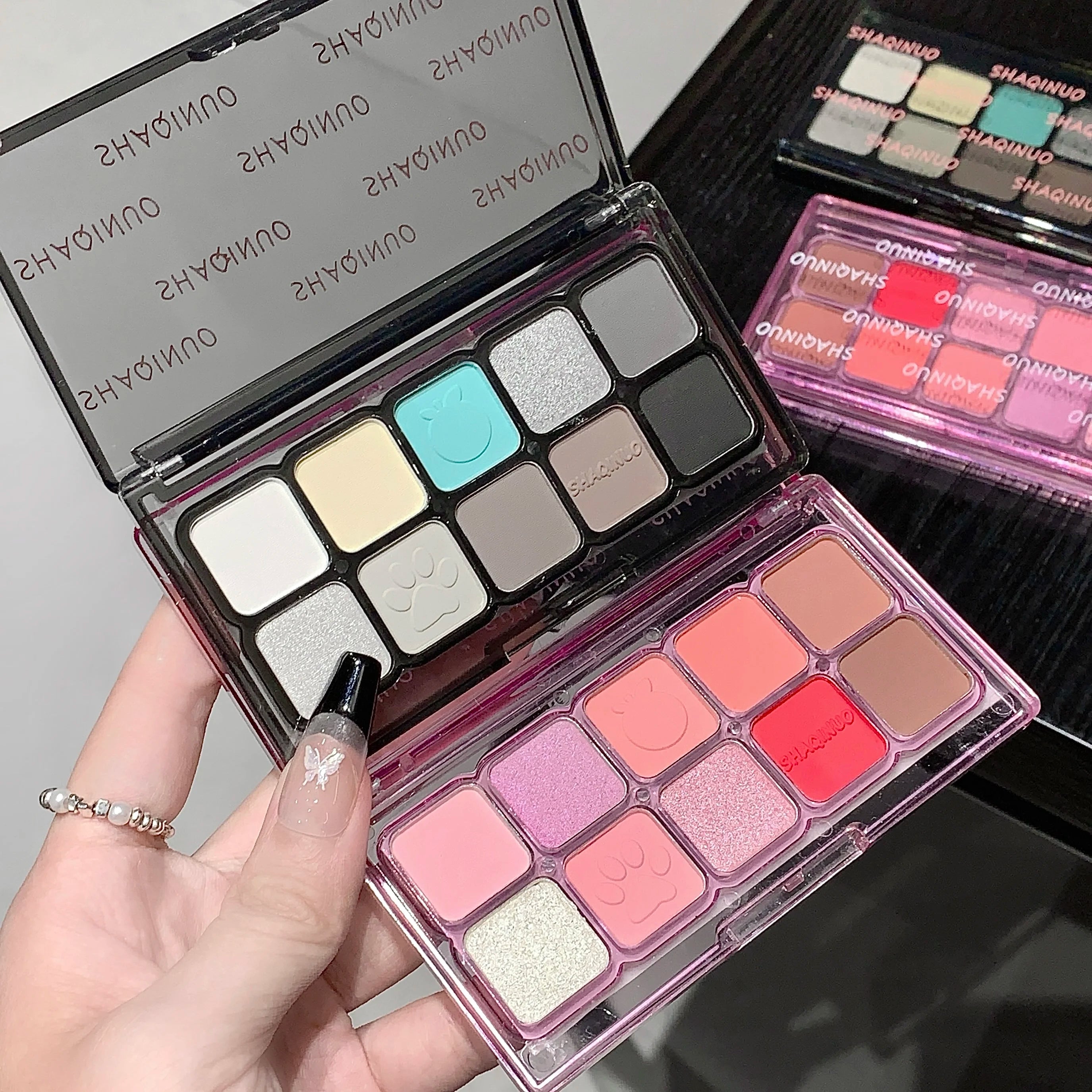 10-Color Eyeshadow Palette Colorful Matte Shimmer Pigment Smooth Qme
