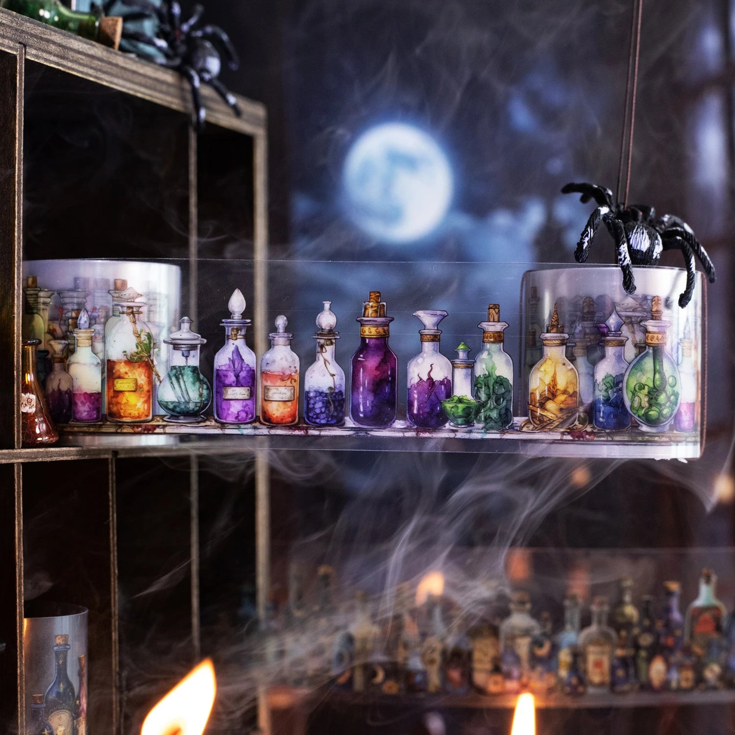 4cm*2m Gothic witch's potion bottle PET Tapes DIY Scrapbooking Stickers Masking Tape Collage Journal Creative Stationery Tapes Qme