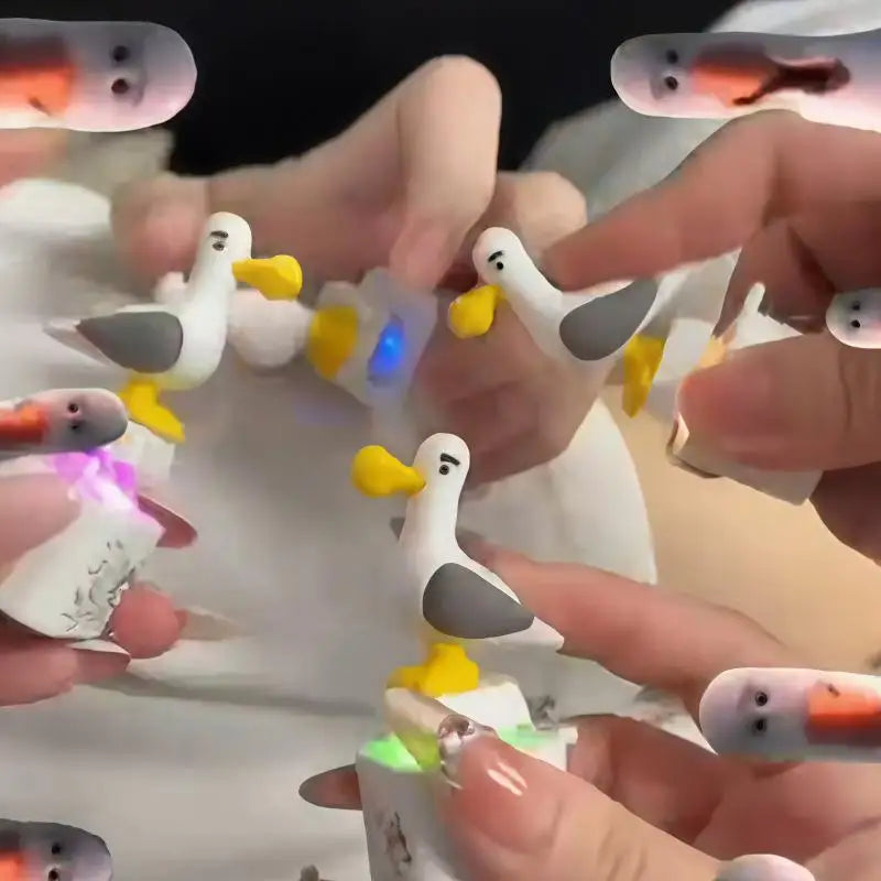Seagull Mine Clicker Keychain Button LED Sound Durable Fidget Toy Qme