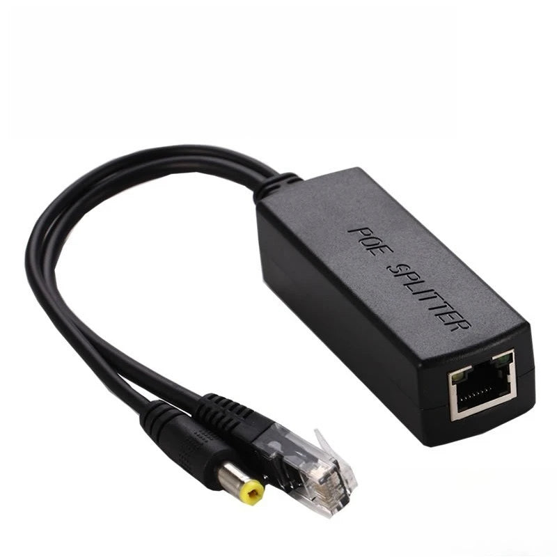 2pcs 48V to 12V POE Splitter 10/100Mbps with IEEE 802.3af/at Active Power Over Ethernet Adapter for IP Camera Surveillance Qme 2pcs
