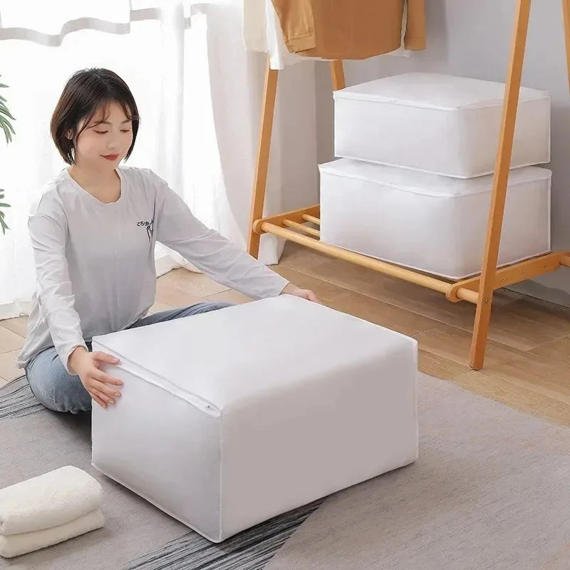 1-2Pcs Household Blanket Wardrobe Underbed Storage Bag Foldable Large Capacity Waterproof Dustproof Clothes Quilt Storage Bag Qme