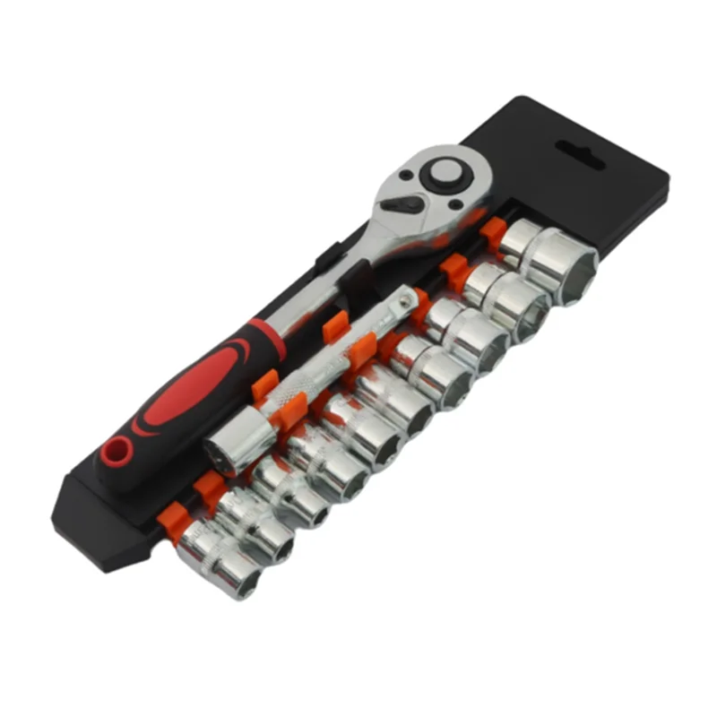 A02F-1/2'' Drive Ratchet Socket Wrench Set Multi-Function Ratchet Spanner Set Car Motorcycle Repair Hand Tool Set Qme