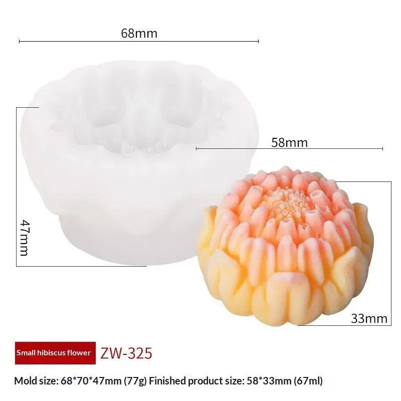 Flower Rice Cake Silicone Mold Non-stick Shape Mooncake Mung Bean Qme B