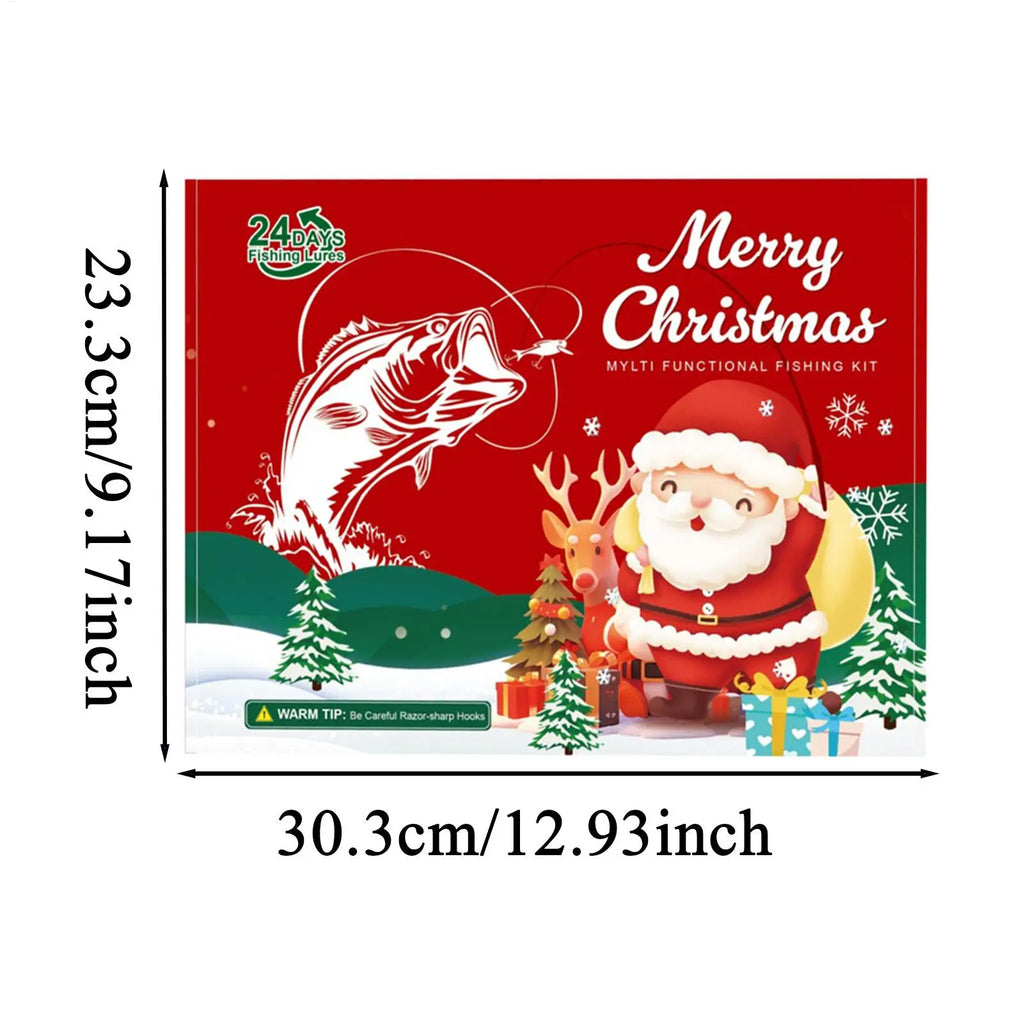 Christmas Calendar 2025 Advent Fishing Accessories Gear Countdown Men Qme