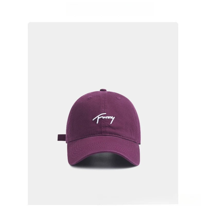 Korean Version Embroidered Soft Cap Women's Fashion Versatile Street Qme