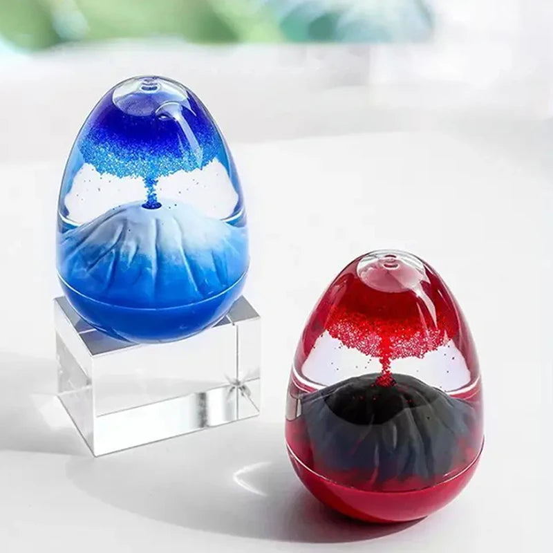 Acrylic Crystal Liquid Hourglass Timer Ornament Eggshell Volcanic Qme
