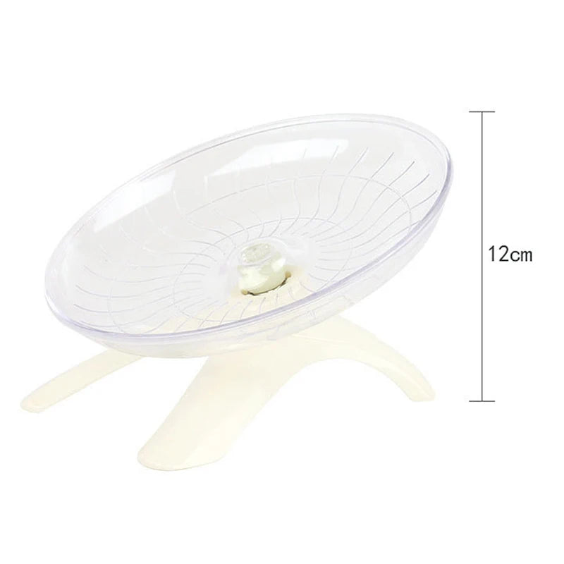 1Pc Pet Hamster Flying Saucer Exercise Squirrel Wheel Hamster Mouse Running Disc. Qme A3 White