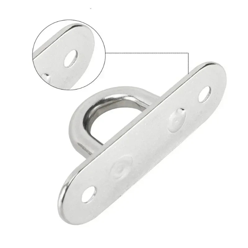 304-M6 M5 M8 Oval Eye Board Marine Deck Buckle Staple Boat Shade Sail Mounting Fastening Set - 304 Marine Grade Stainless Steel Qme