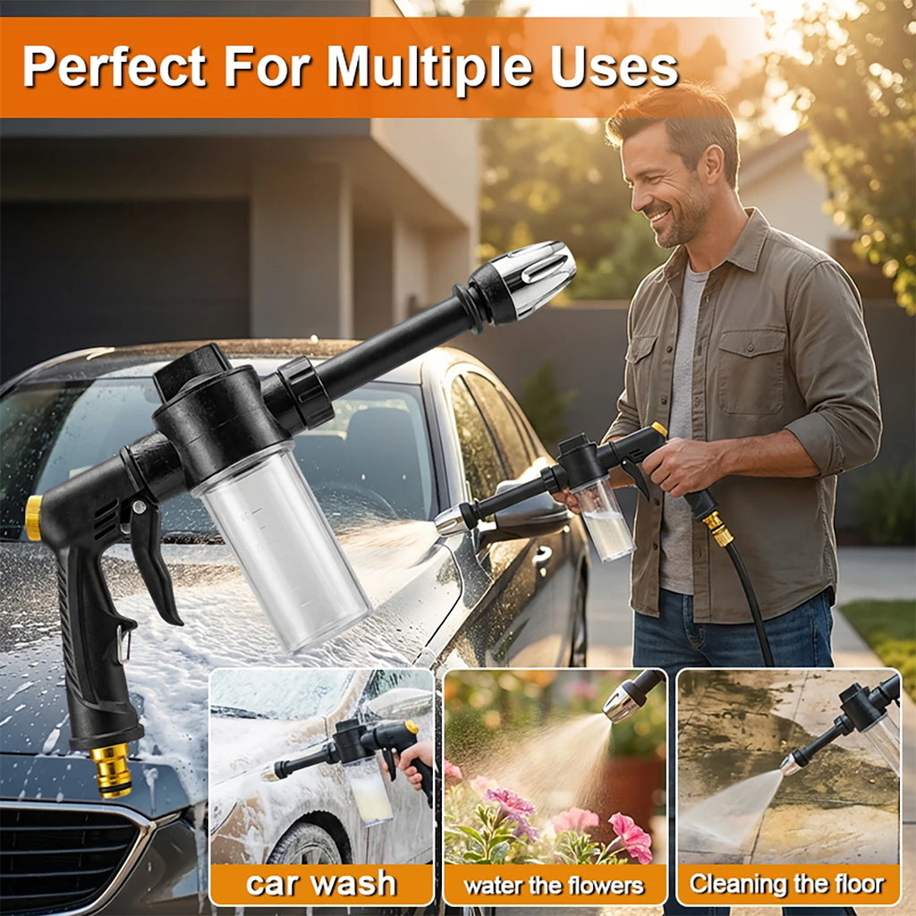 Pressure Car Washing Spray Gun Foam Bottle Multi-function Water Qme