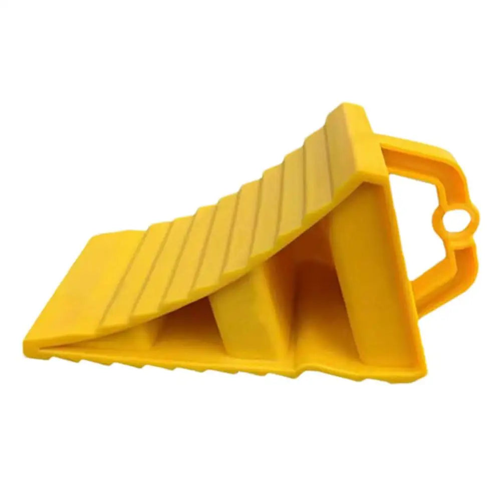 Wheel Chock for Truck Multipurpose Anti-Slip Wheel Chocks Vehicles Wear-Resistant Tire Stopper Yellow Tire Chocks for Cars RVs Qme A