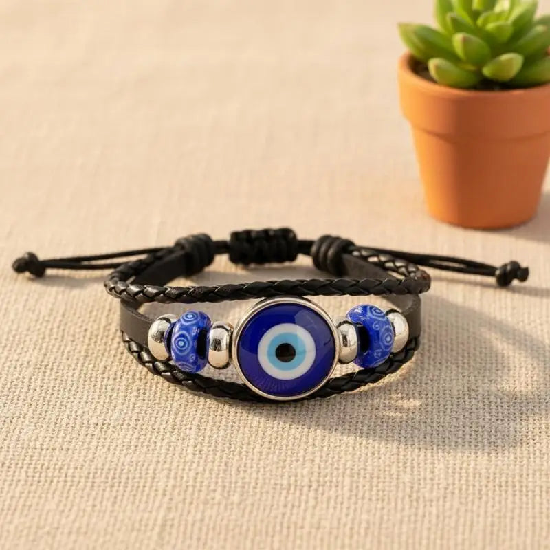 Handmade Woven Leather Multilayer Bracelet Bangles For Women Men Vintage Jewelry Gift Qme
