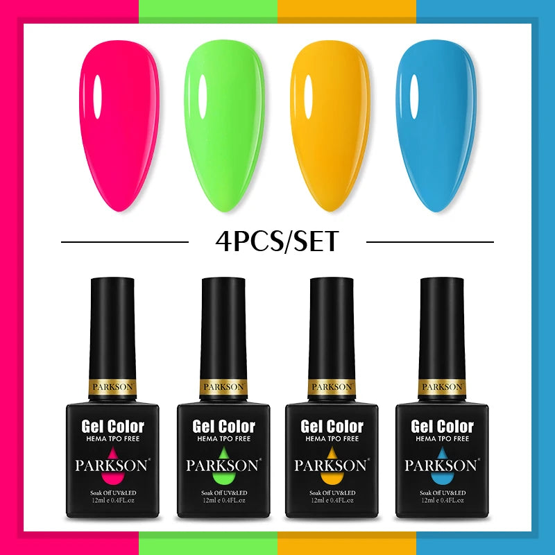 PARKSON Macaroon Series Gel Nail Polish LED UV Summer Solid Semi Qme ZH07