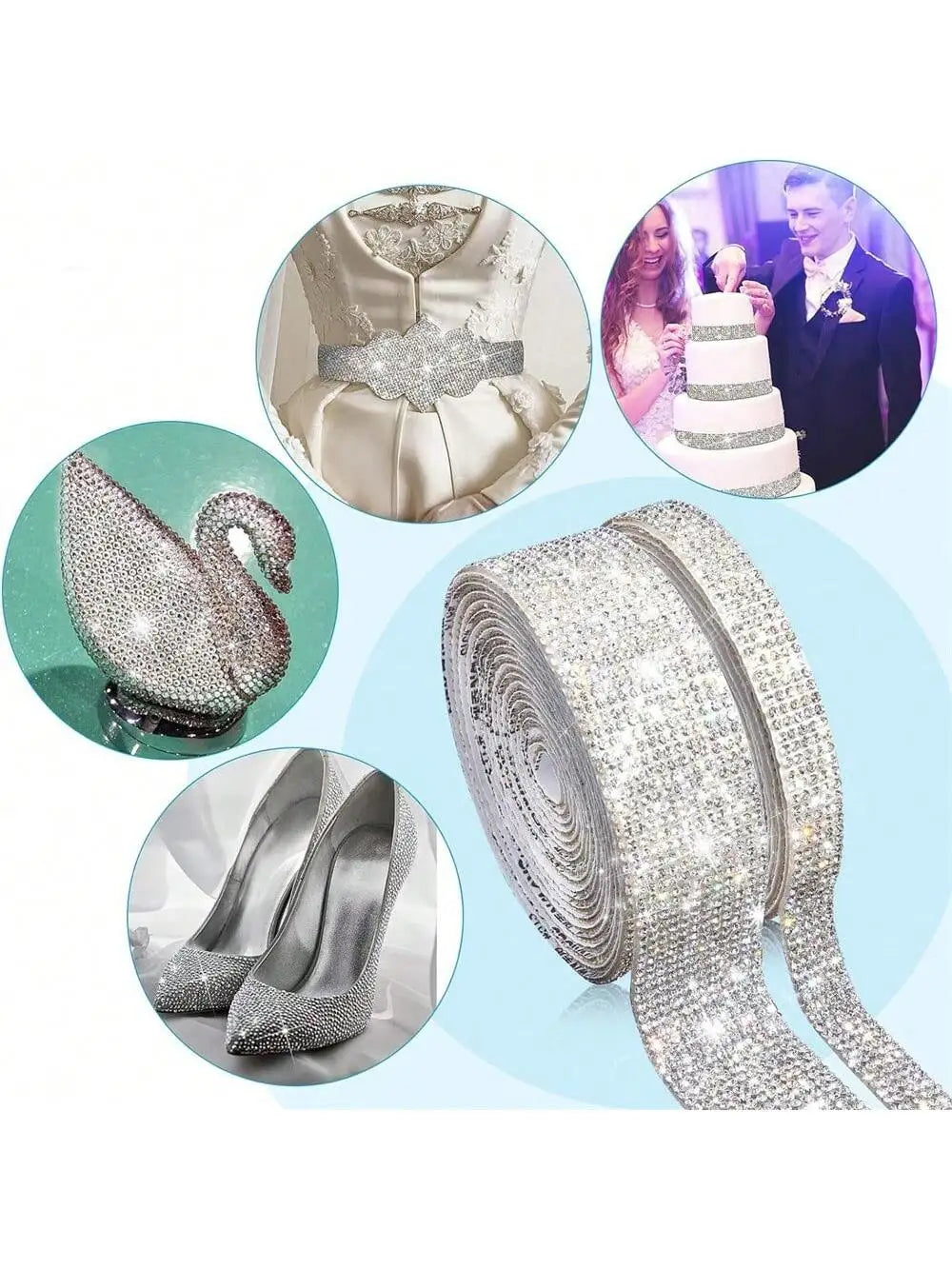 1 Roll Toilet Stickers Self-adhesive Rhinestone Sticker DIY Qme