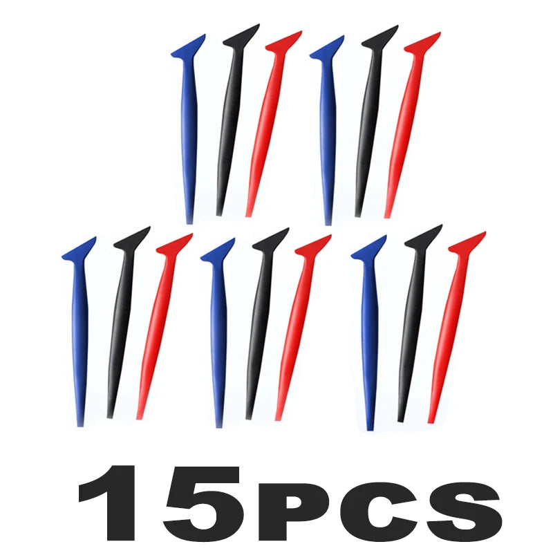 Car Micro Squeegee Curves Slot Tint Tool Set Car Stickers Wrap Vinyl Tools Auto Wrapping Film Installing Scraper Gasket Squeegee Qme 5Sets(15PCS)