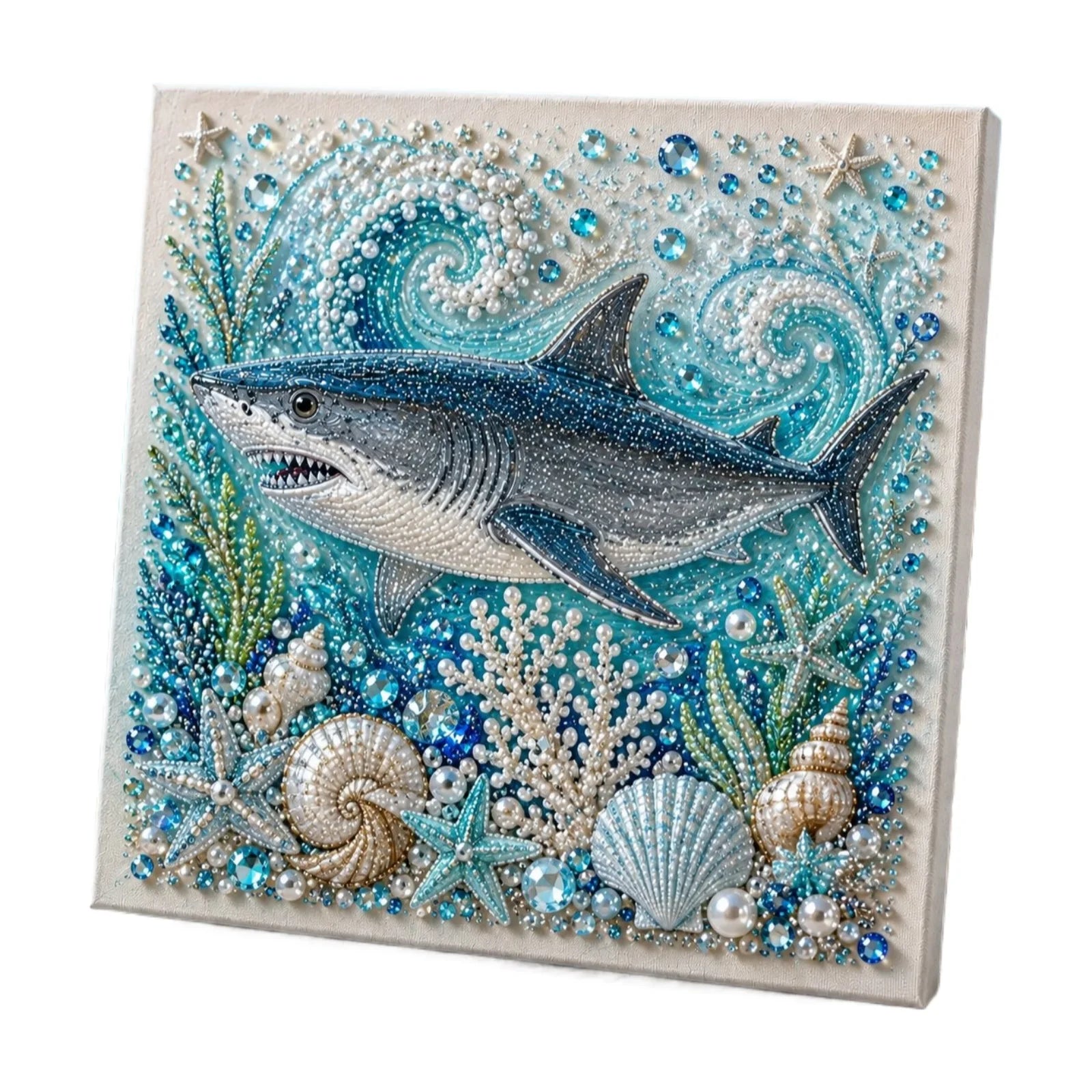 New Ocean-themed Pearl Painting DIY Kit with Step-by-Step Instructions Handmade Craft Set for Beginners Creative Home Decor Qme E One Size