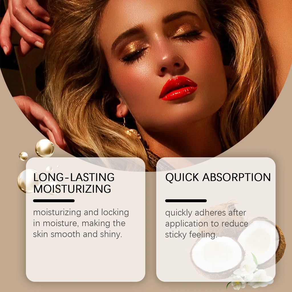 Coconut Oil Dark Tanning Lotion Moisturizing Accelerator for Deep Bronze Glow Tanning Cream for Tanning Bed & Outdoor Use Qme