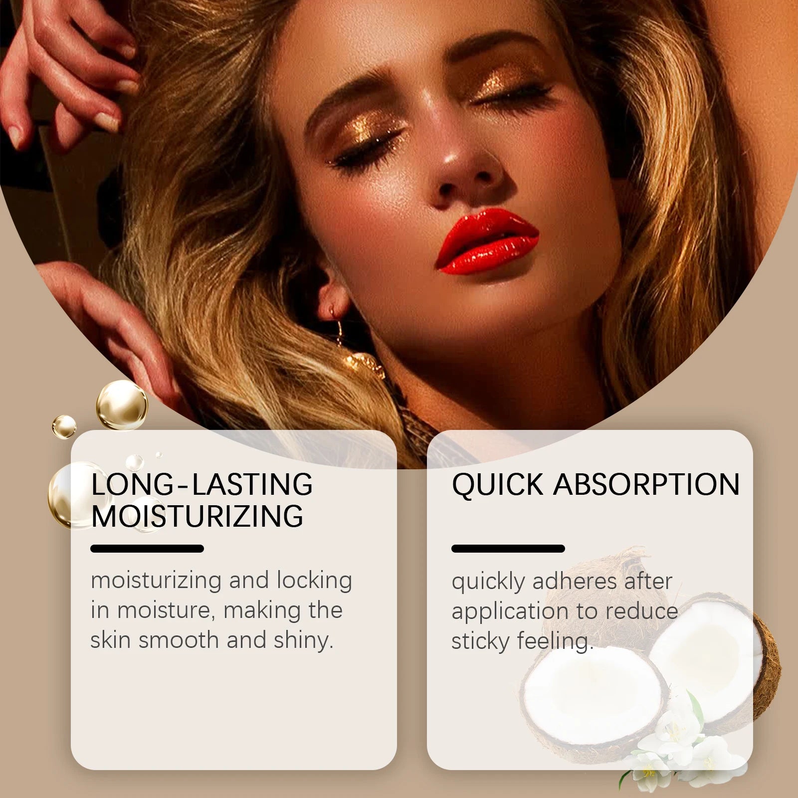 Coconut Oil Dark Tanning Lotion Moisturizing Accelerator for Deep Bronze Glow Tanning Cream for Tanning Bed & Outdoor Use Qme