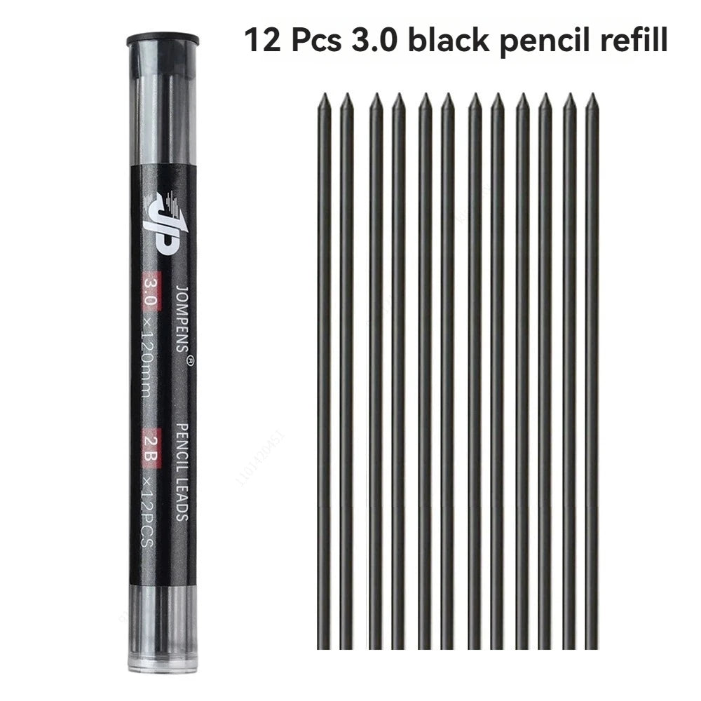 Mechanical Pencil Set 3.0mm Full Metal Painting Automatic Pencil & Refills, for Drafting, Drawing and Sketching Supply Qme
