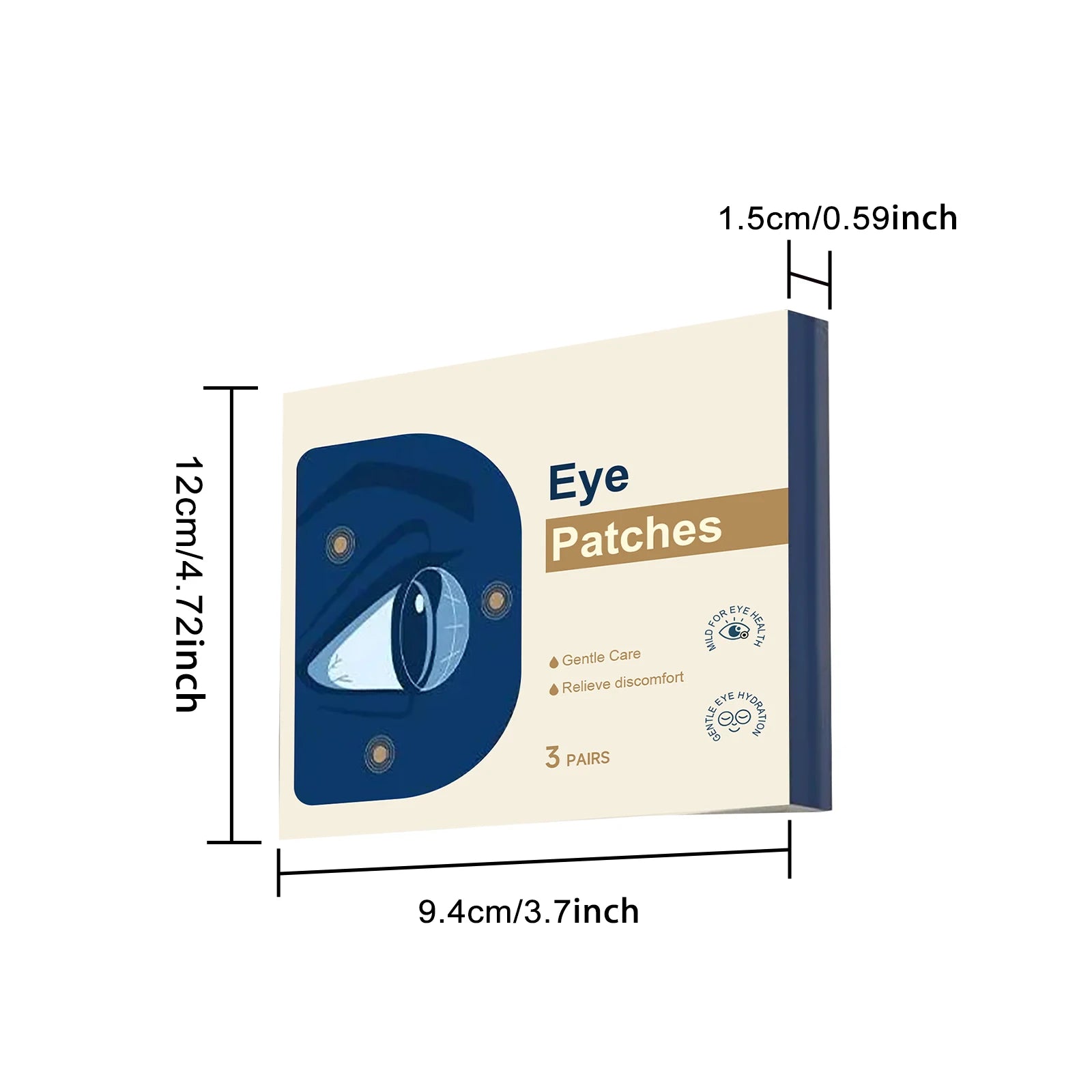 Cooling Eye Patches for Tired Eyes Soothing Hydrating Eye Care Under Eye Gel Mask for Dark Circles Puffy Eyes Travel Friendly Qme 3 Pairs