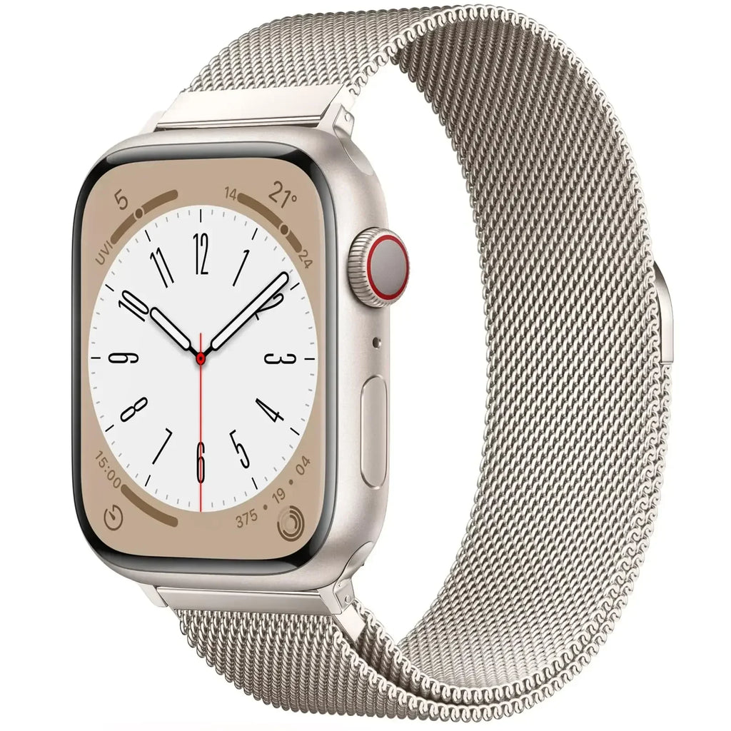 Milanese strap For apple Watch bands 44mm 40mm 45mm 49mm 41mm 38mm 42 44 mm Bracelet iwatch Series 9 3 6 5 SE 7 8 Ultra 2 strap Qme starlight 42mm 44mm 45mm 49mm