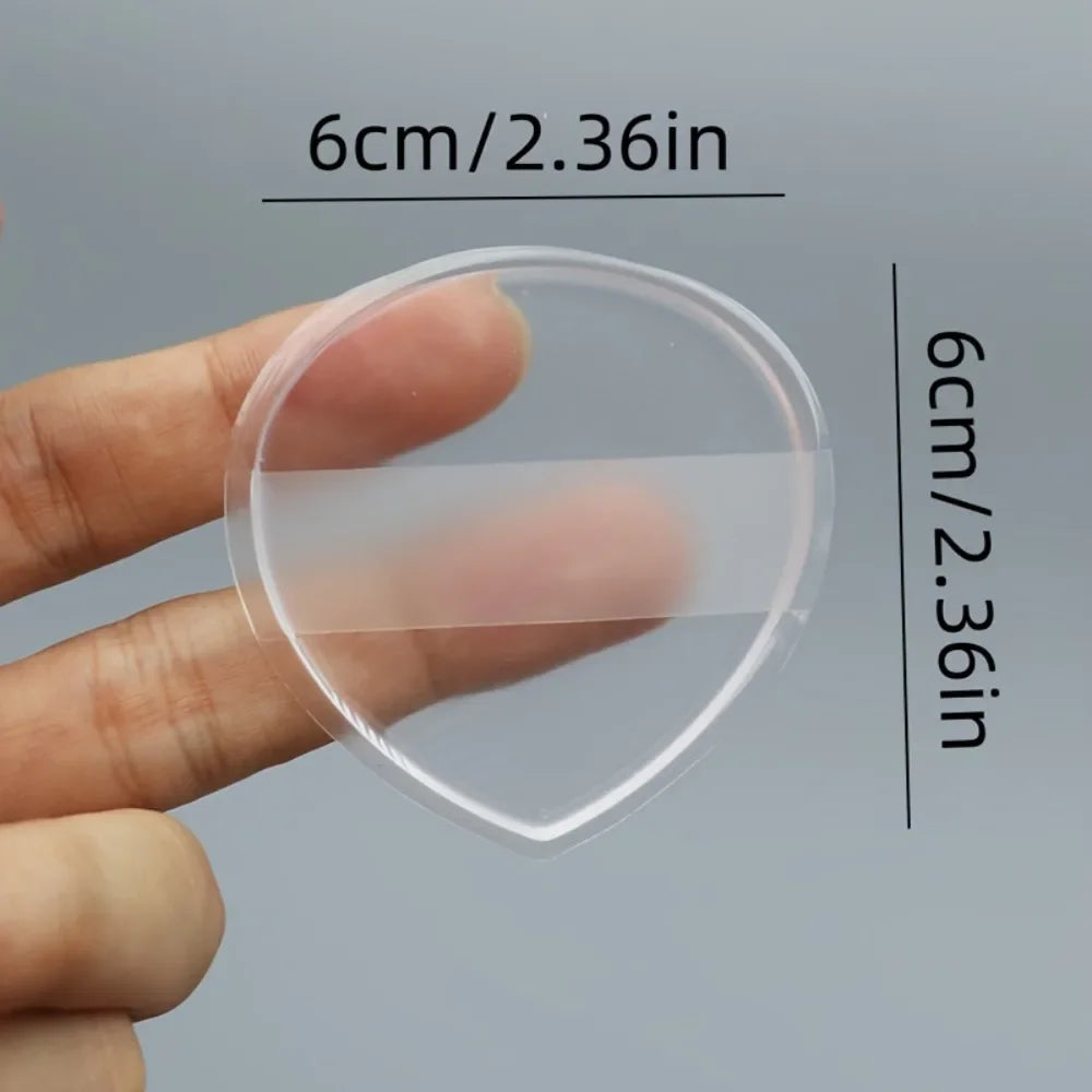 Transparent Silicone Makeup Sponge Non Absorbent Reusable Foundation Qme heart-shaped