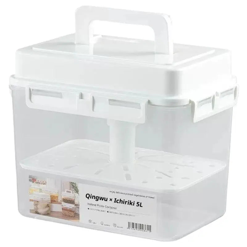 Kimchi Press Storage Container Pickle Jar Gherkin Sauerkraut Qme