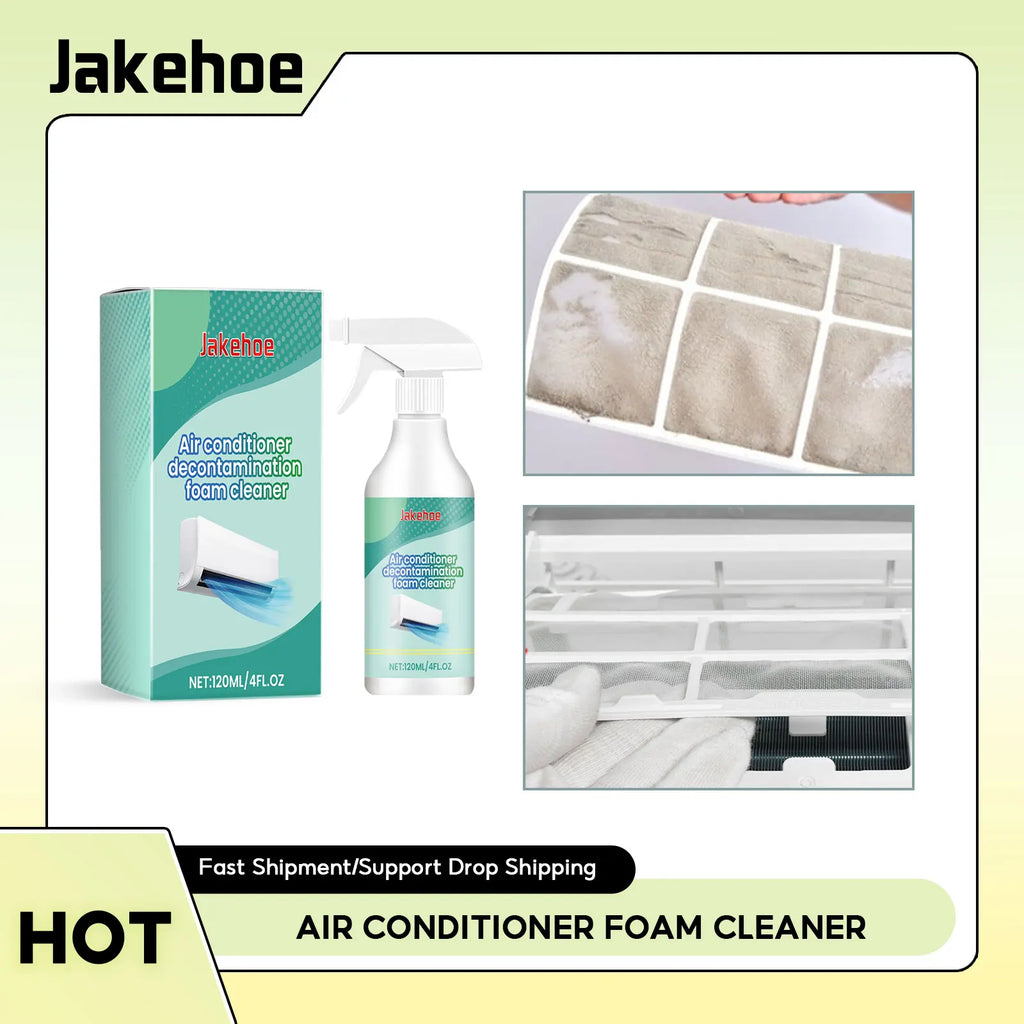 Air Conditioner Foam Cleaner Heavy Duty Coil Dirt Detergent Multipurpose No Washing Foaming Clean Air Conditioner Cleaner Spray Qme