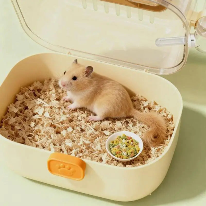 Small Animal Hamster Travel Cage Pet Supplies Portable Carrying Qme
