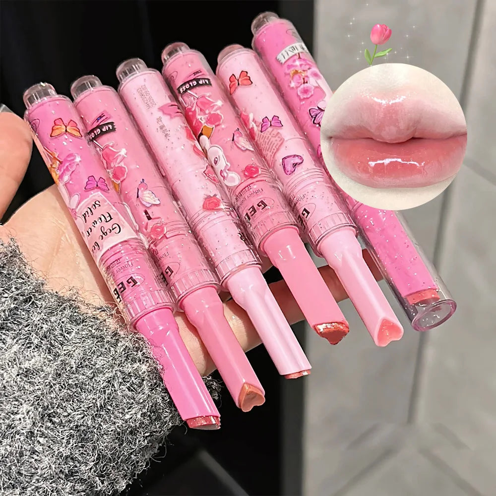 Gege Bear Garden Pink Rabbit Solid Lip Gloss Moisturizing Watery Qme