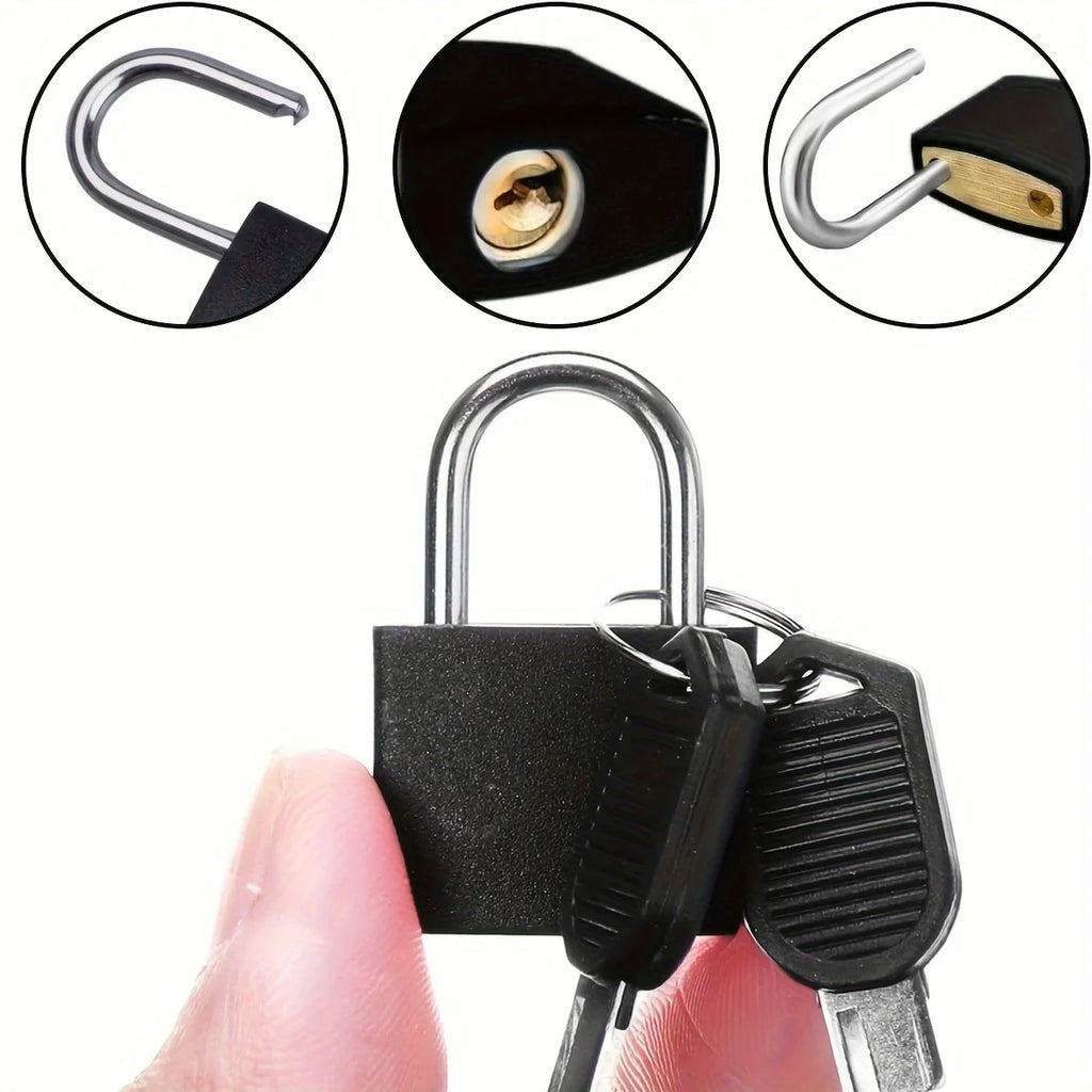 Colorful Padlock Mini Keyed Lock for Luggage Suitcase Backpack Diary Drawer Cabinet Storage Locker Small Safety Lock Qme
