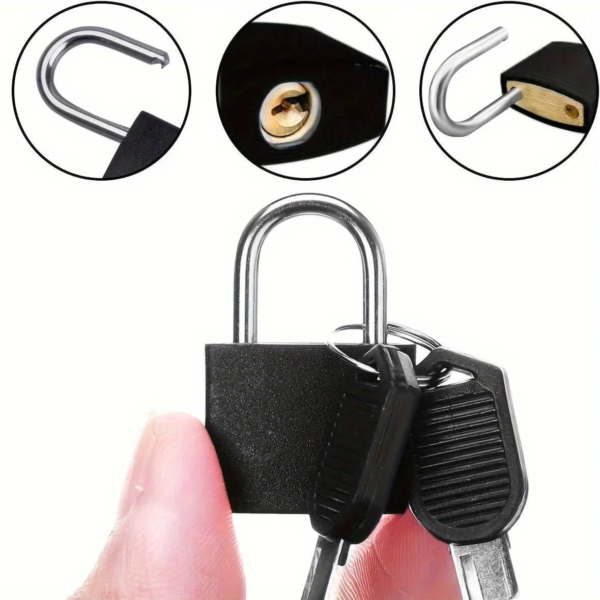 Colorful Padlock Mini Keyed Lock for Luggage Suitcase Backpack Diary Drawer Cabinet Storage Locker Small Safety Lock Qme