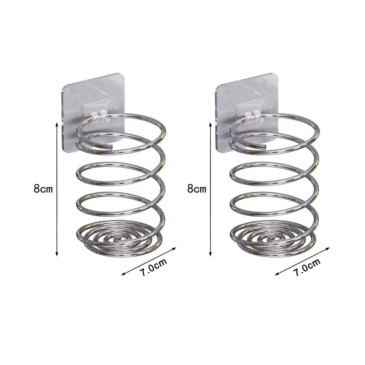 Stainless Steel Spiral Toothbrush Makeup Brush Holder Wall Mounted Qme 2 pcs