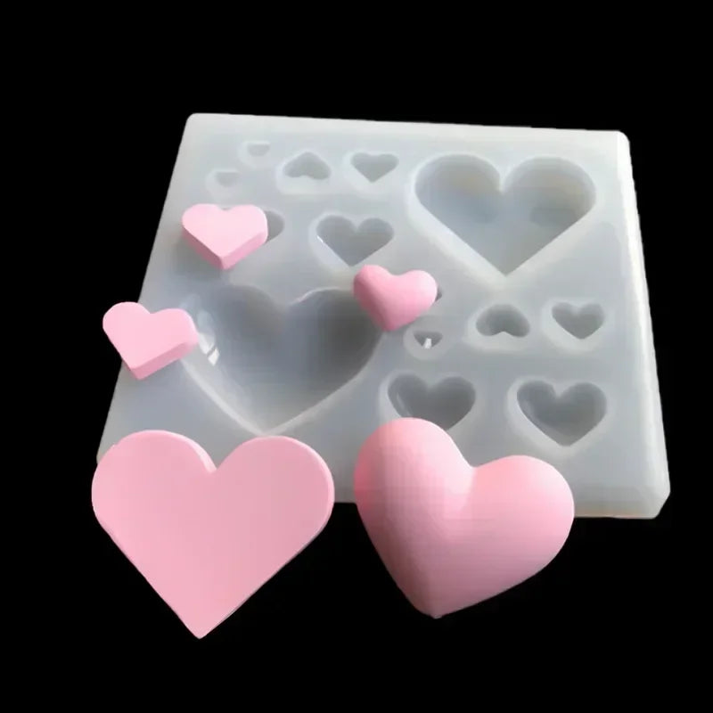 Heart-shaped Silicone Fondant Mold Chocolate Cake Suitable Valentines Qme