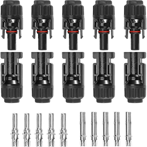 10 Pairs Solar Connector MC4 1000V Solar Plug 30A for PV Cable Connection UV Resistant IP67 Male Female Connector Qme