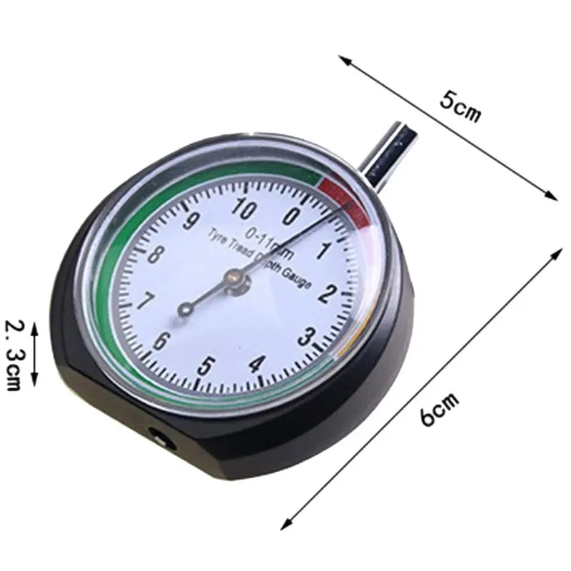 A02F-Car Wheel Tread Depth Gauge Meter Tire Condition Monitor Display Accessories Indicator Pointer Measure Device Tool Qme
