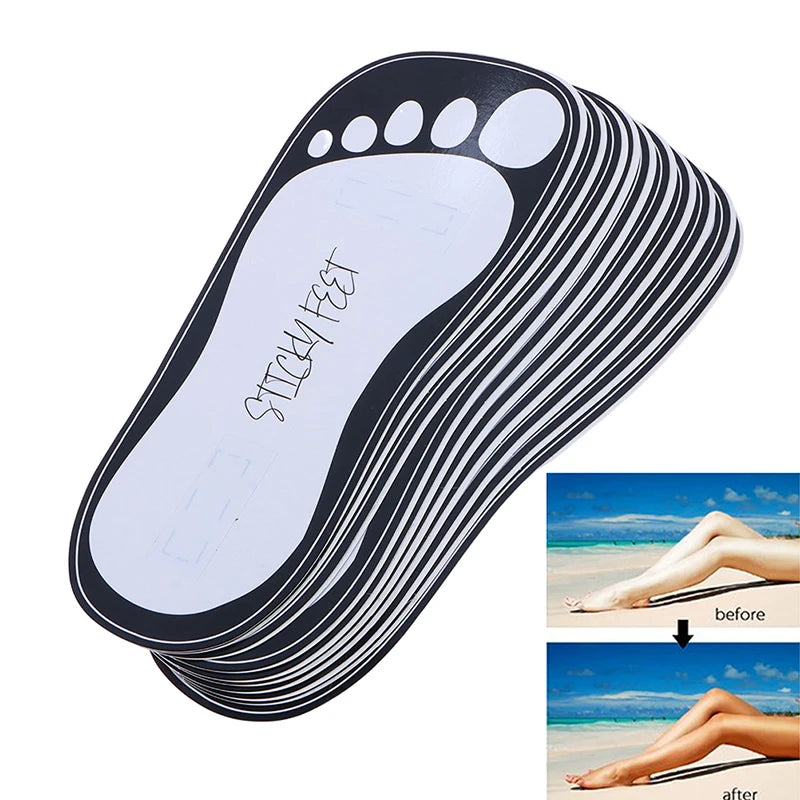 Disposable Tanning Slippers 11-inch Sticky Foot Pads Spray Tan Qme