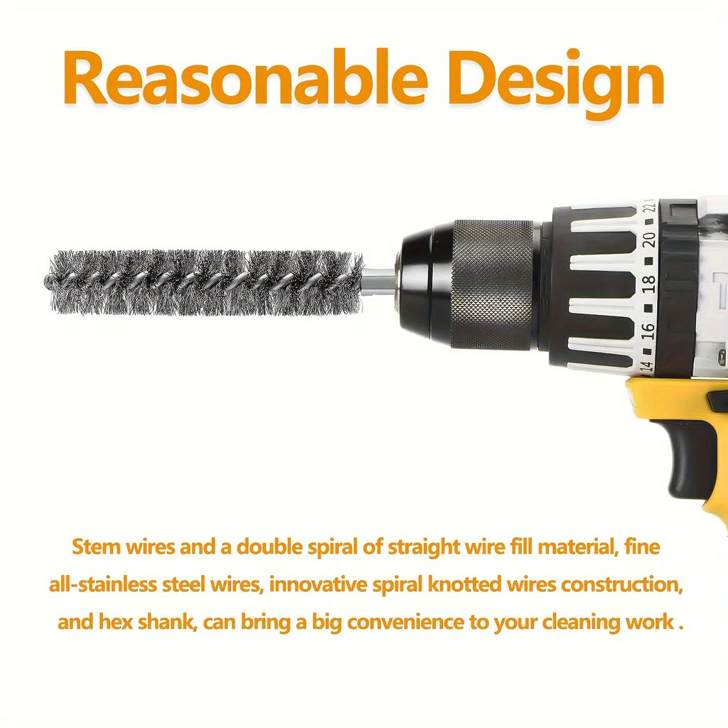 5 Pieces Hexagonal Shank Steel Wire Brush for Electric Drill Cleaning Stainless Steel Wire Brush for Electric Drill Cleaning Qme