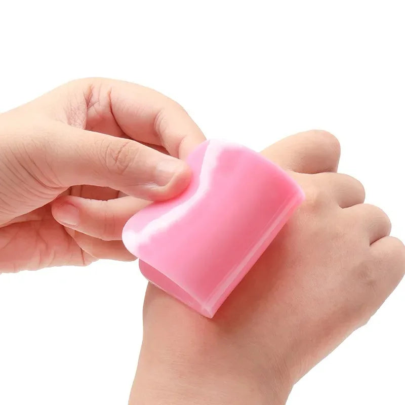 Eyelash Extension Forehead Sticker Pad Silicone Pink Transparent Qme