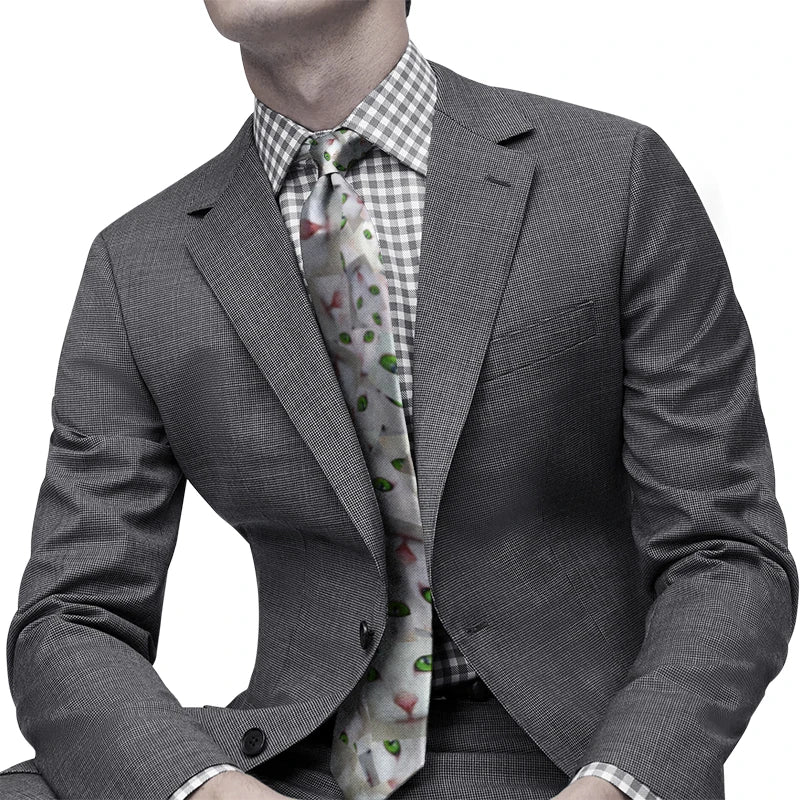 Fashion Cat Face Print Tie Casual Funny Novelty Men's Unique Qme