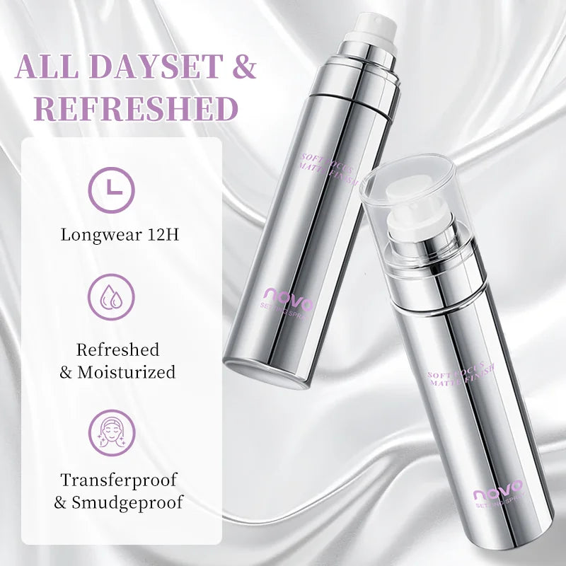 Long-Lasting Setting Spray With Hyaluronic Acid & White Truffle, Moisturizing, Oil Control, Quick-Drying Qme